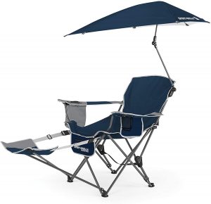 Sport-Brella 3-Position Recliner Chair with Removable Umbrella and Footrest